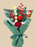 Green Forest Splendor Crochet Flower Bouquet