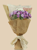 Purple Forget-Me-Nots Crochet Flower Bouquet