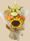 Harvest of Gold Crochet Flower Bouquet