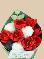 Red Forest Christmas Crochet Bouquet