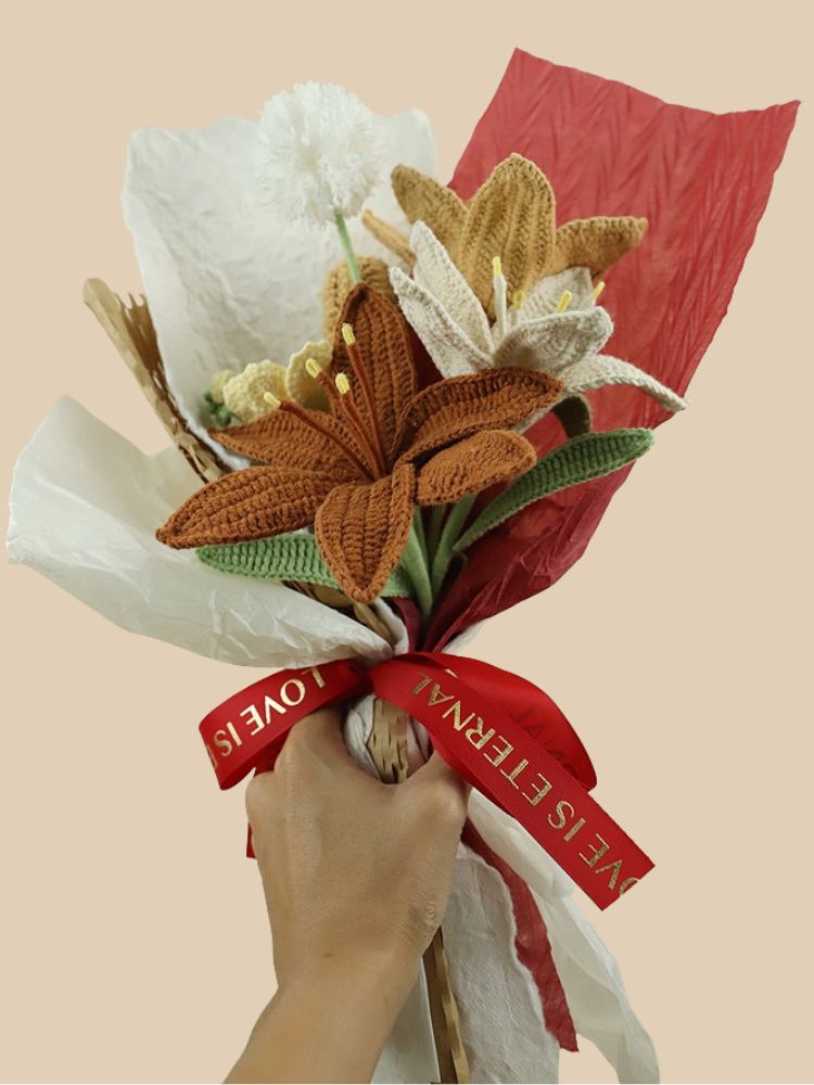 Lys d'automne Carol Bouquet Fleurs au crochet
