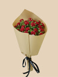 Classic Love Red Rose Crochet Flower Bouquet