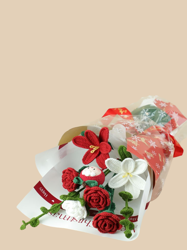 Christmas Fairy Tale Crochet Flowers Bouquet