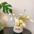 Sunshine Smile Crochet Flower Basket