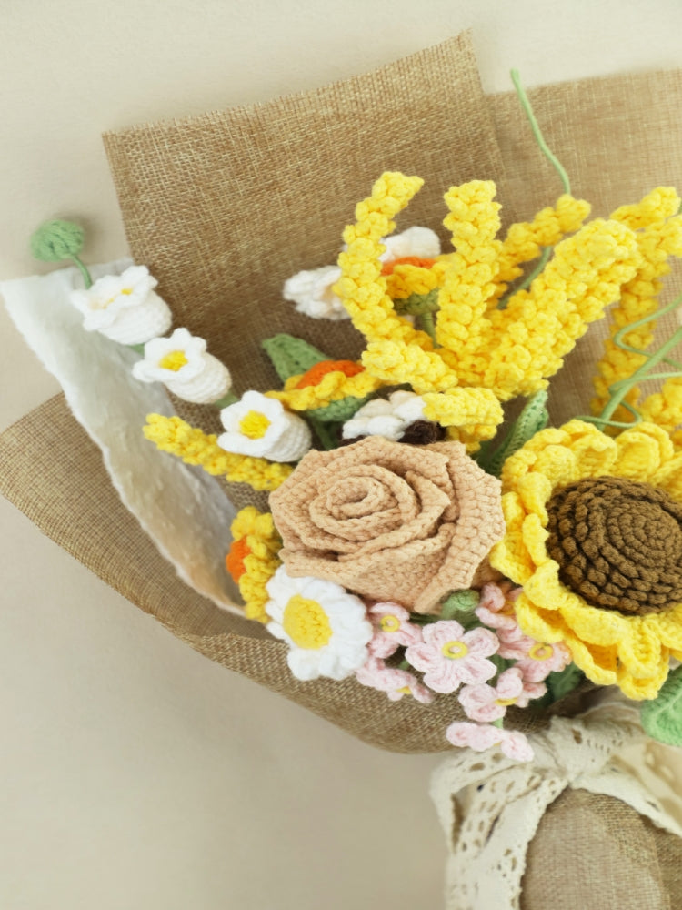 Field Sunrise Bouquet Crochet Flowers