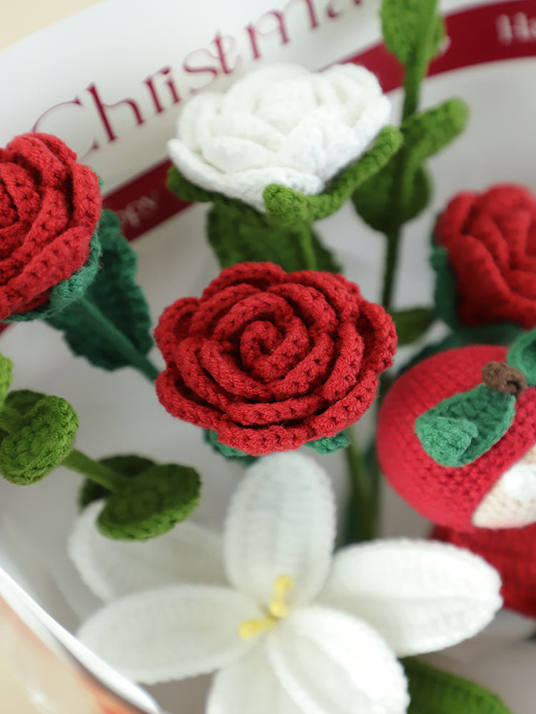 Christmas Fairy Tale Crochet Flowers Bouquet