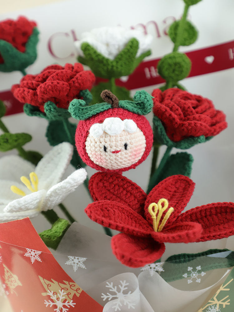Christmas Fairy Tale Crochet Flowers Bouquet