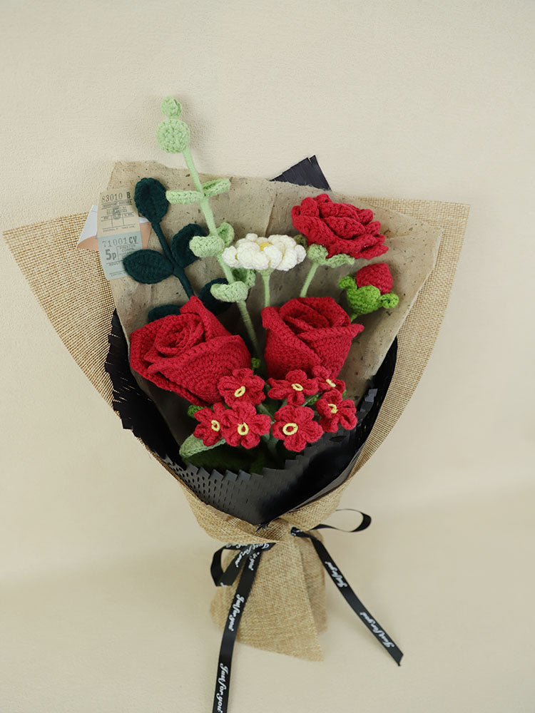 Vows of Love Crochet Flower Bouquet