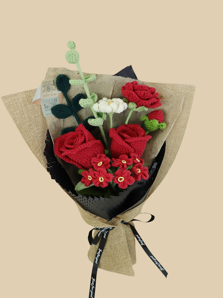 Vows of Love Crochet Flower Bouquet