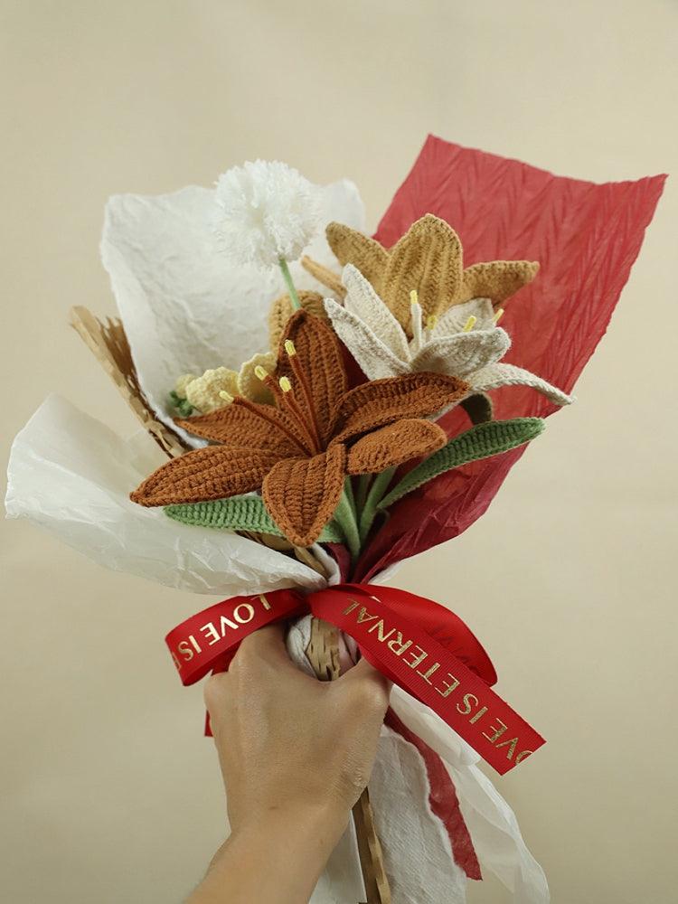 Autumn Lilies Carol Bouquet Crochet Flowers - For Him - SecretKnit