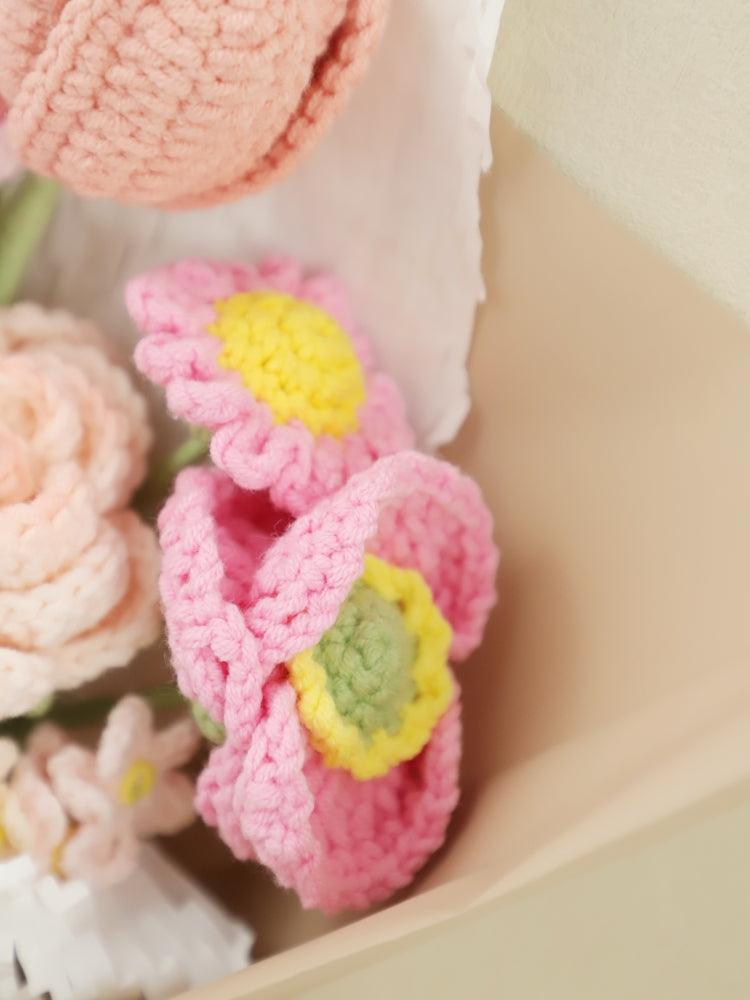 Blush Crush Bouquet Knitted Flowers - Birthday - SecretKnit