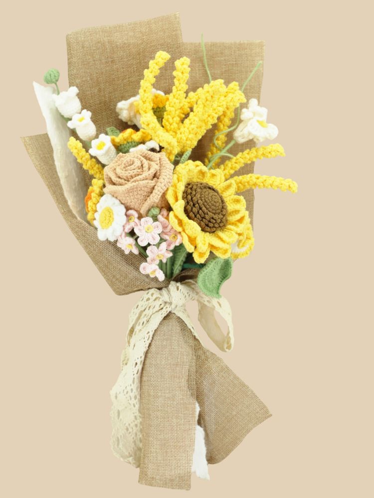 Field Sunrise Bouquet Crochet Flowers