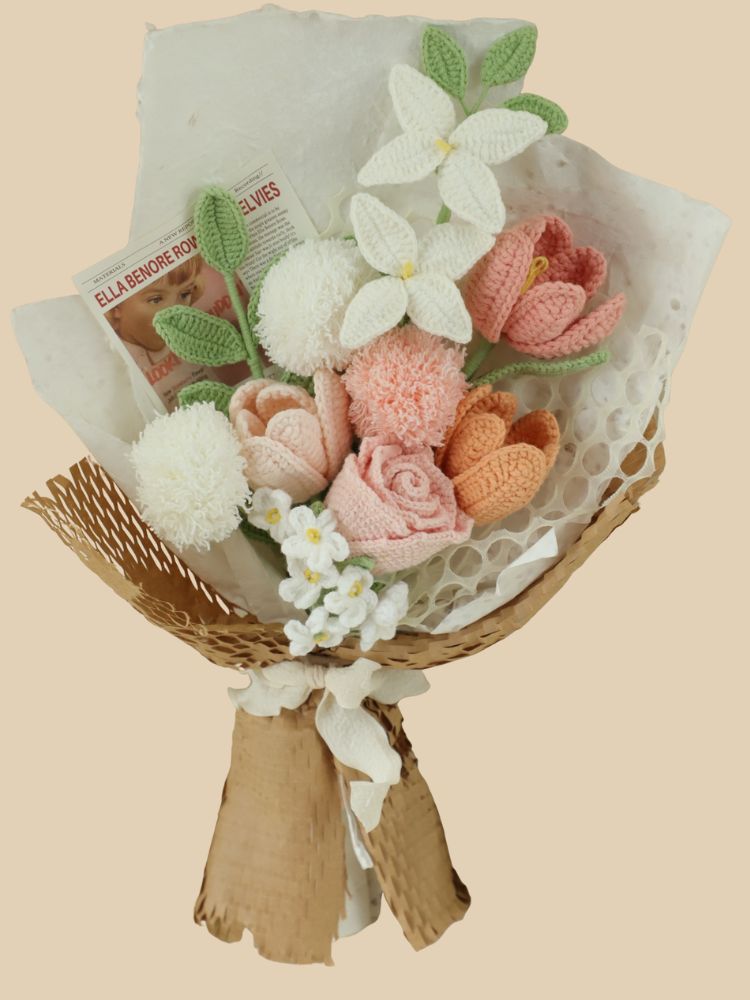 Sweet & Pretty Crochet Flower Bouquet