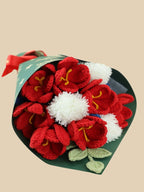 Red Forest Christmas Crochet Bouquet