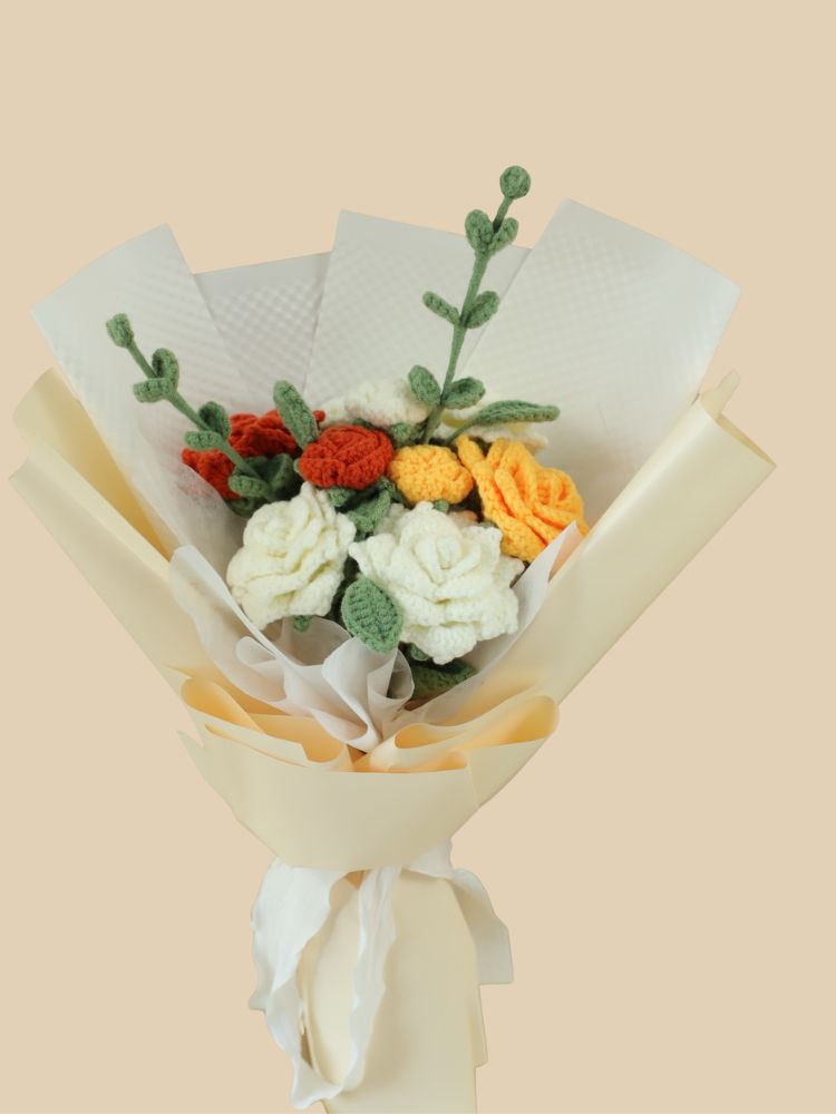 Bouquet of Love and Blessings Crochet Flowers