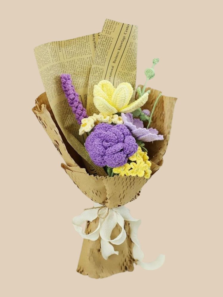Lavender Whispers Crochet Flower Bouquet