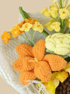 Harvest of Gold Crochet Flower Bouquet