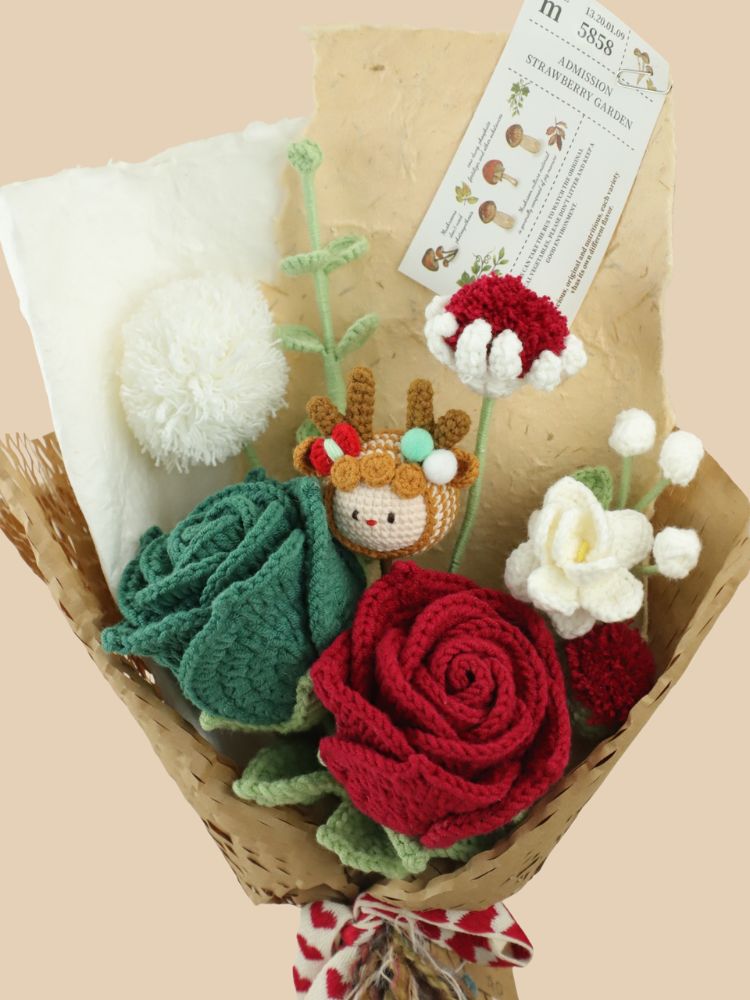 Merry Christmas Crochet Flowers
