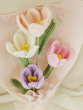 Crimson Bliss Tulip Bouquet Crochet Flowers - For Her - SecretKnit