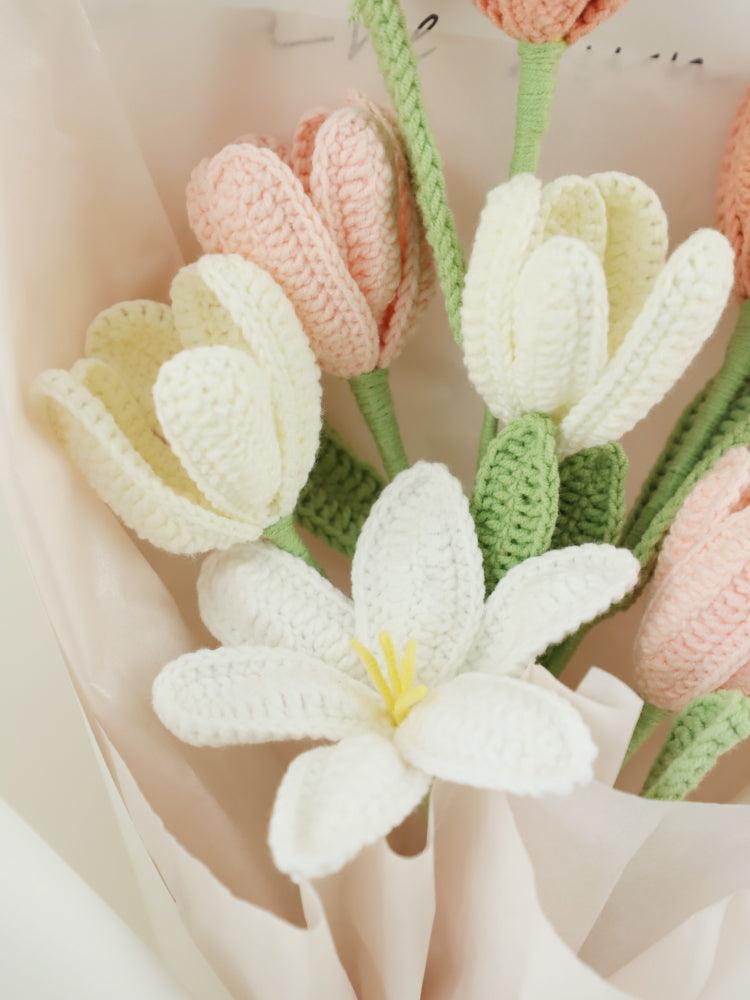 Dawn Tulip Bouquet Knitted Flowers - Anniversary - SecretKnit