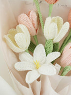 Dawn Tulip Bouquet Knitted Flowers - Anniversary - SecretKnit
