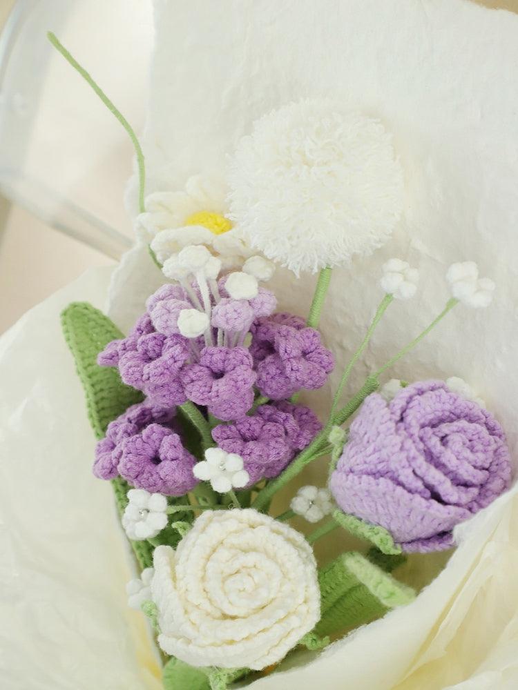 Hyacinth Dreamscape Bouquet Knitted Flowers - Birthday - SecretKnit