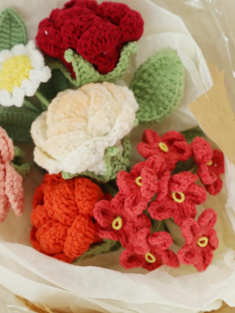 Passionate Rouge Ensemble Crochet Flowers - Anniversary - SecretKnit
