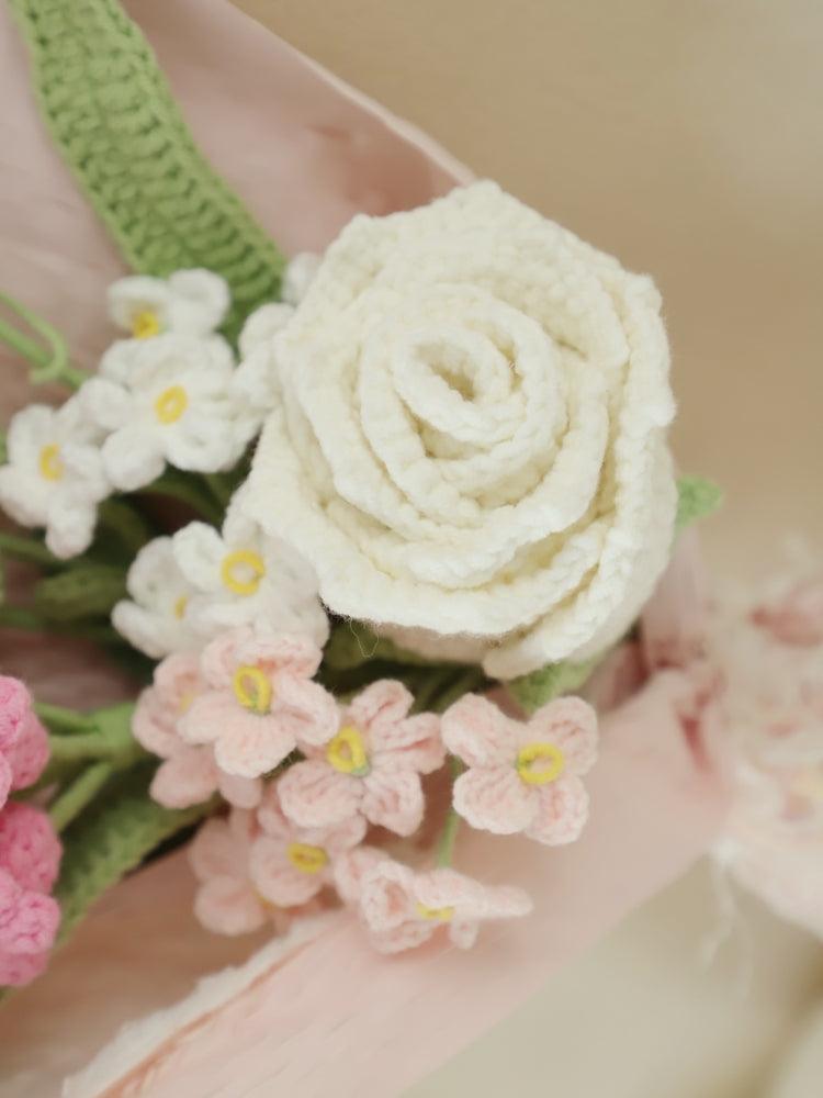 Pink Tenderness Crochet Flowers - Birthday - SecretKnit