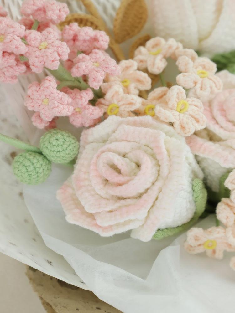 Quicksand Cream Knitted Bouquet - - SecretKnit