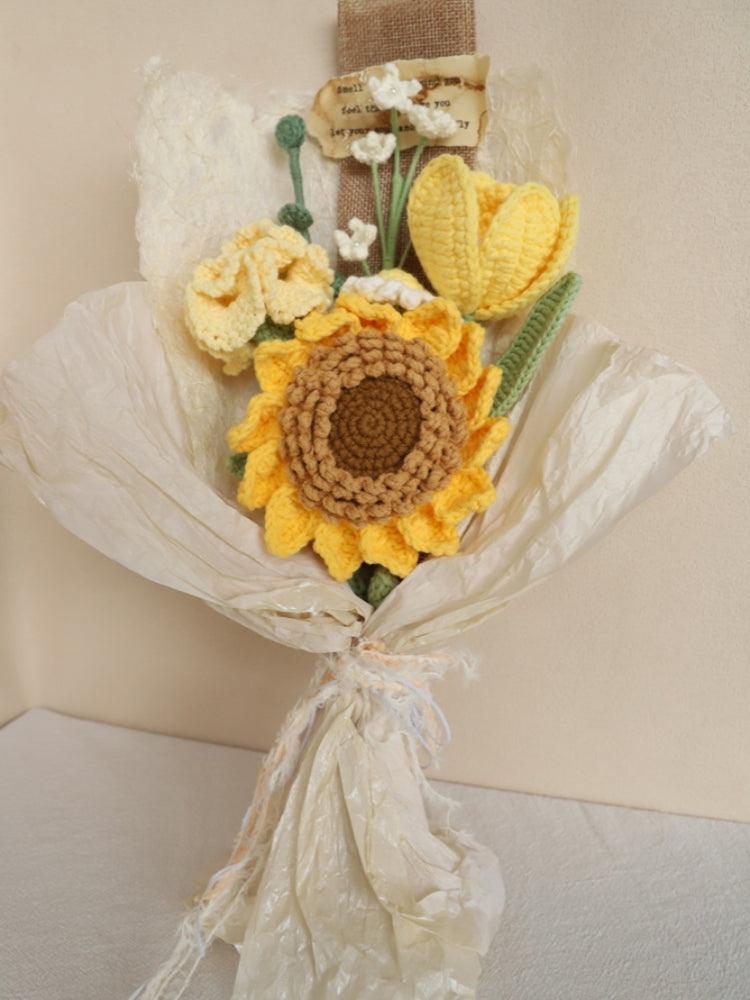 Sunflower Dreams Bouquet Knitted Flowers - Gradution - SecretKnit