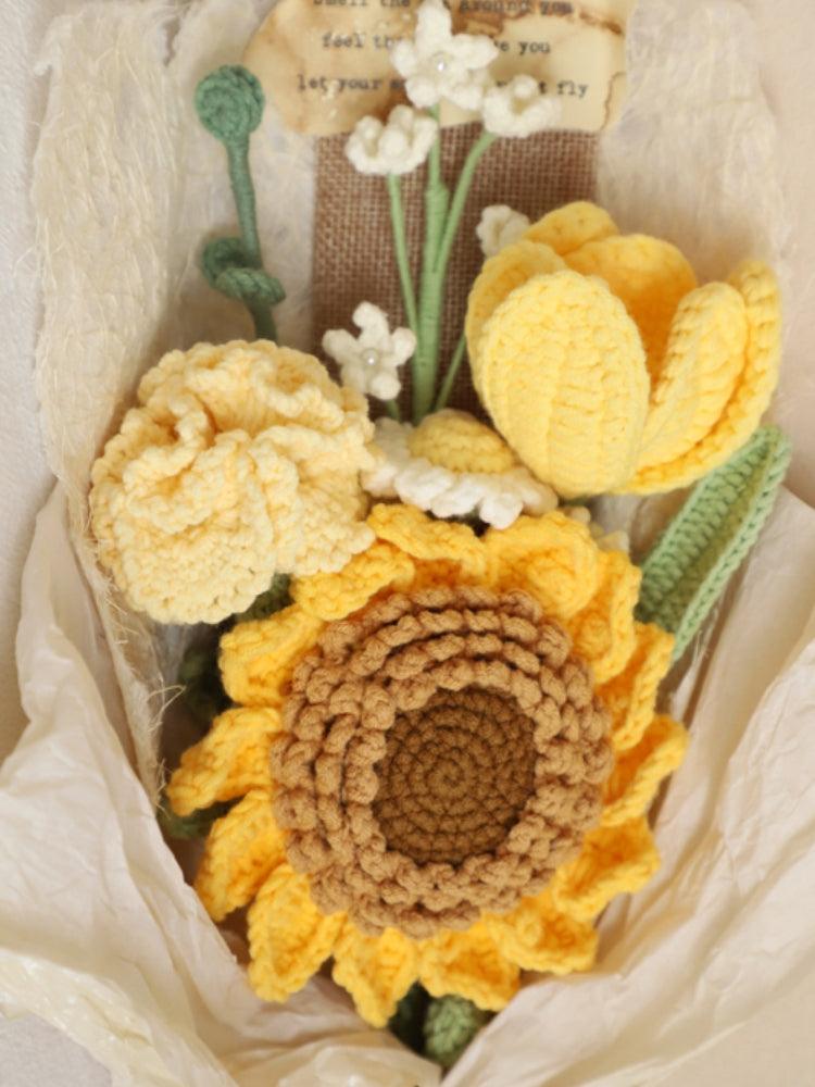 Sunflower Dreams Bouquet Knitted Flowers - Gradution - SecretKnit