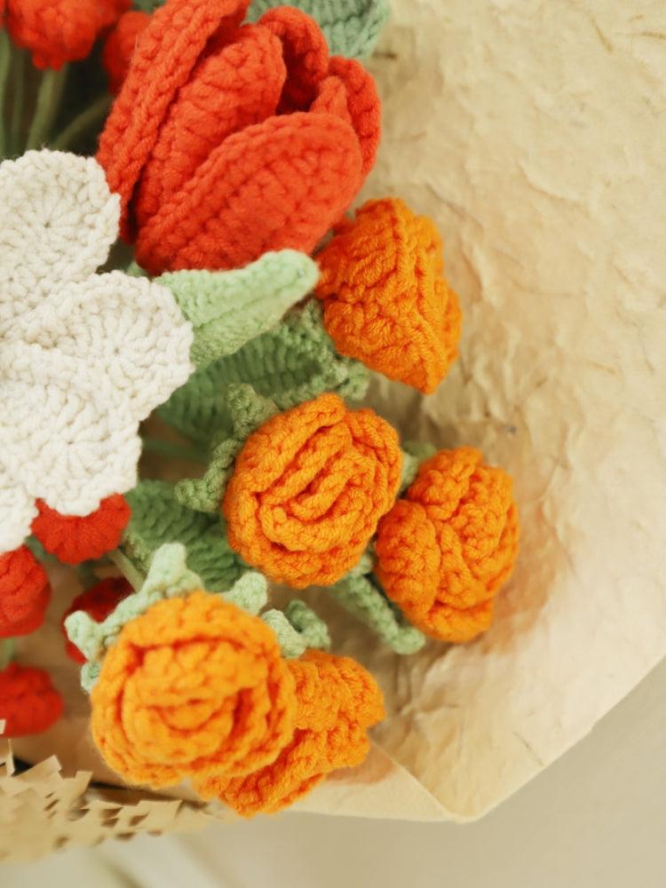 Sunset Starlight Bouquet Knitted Flowers - Anniversary - SecretKnit