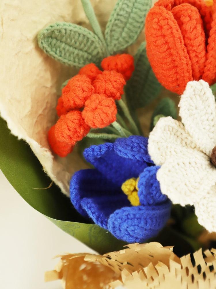 Sunset Starlight Bouquet Knitted Flowers - Anniversary - SecretKnit