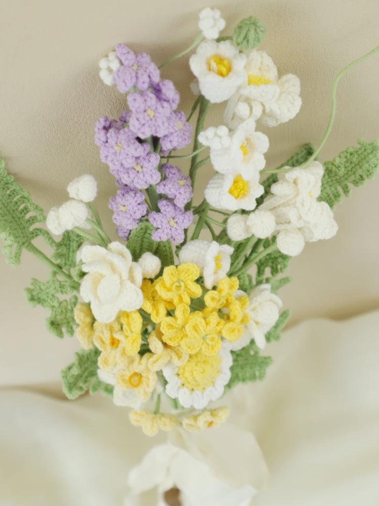 Time Traveler Bouquet Knitted Flowers - Birthday - SecretKnit