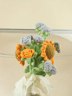 Vintage Sunflower Bouquet Knitted Flowers - For Her - SecretKnit