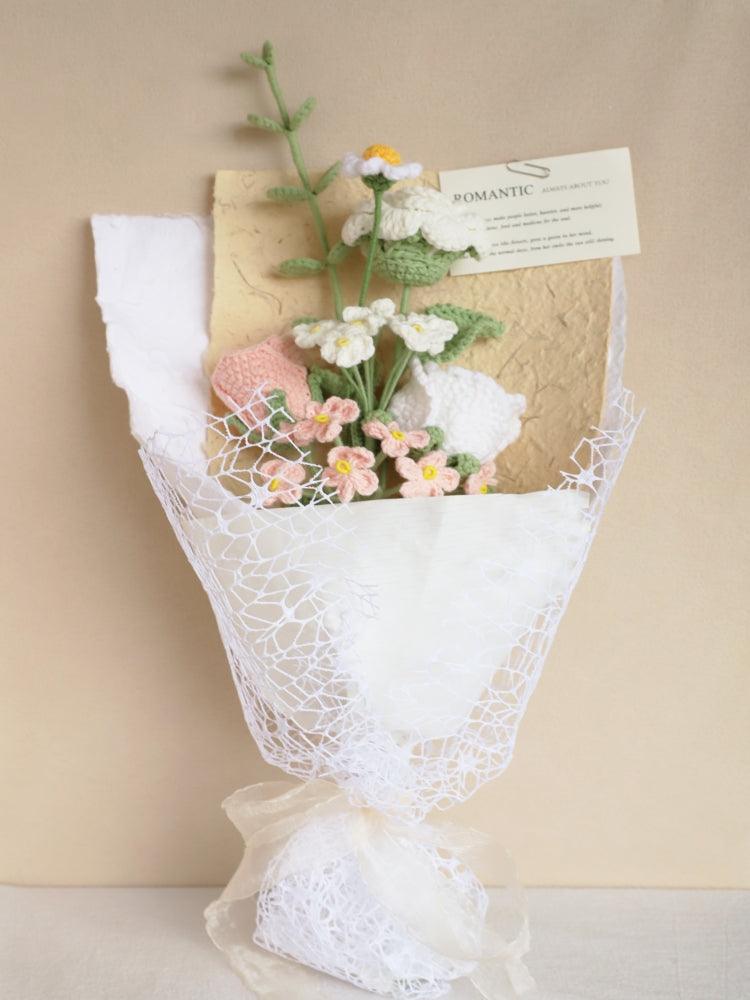 Whispers of Pink and White Bouquet - - SecretKnit