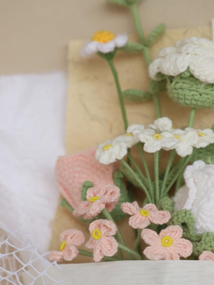 Whispers of Pink and White Bouquet - - SecretKnit