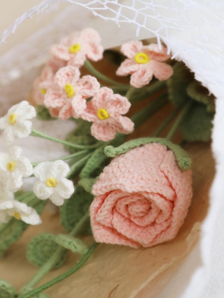 Whispers of Pink and White Bouquet - - SecretKnit