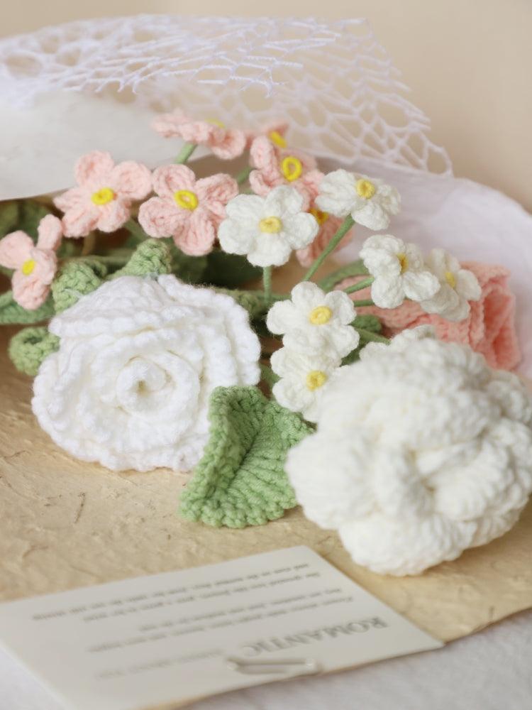Whispers of Pink and White Bouquet - - SecretKnit